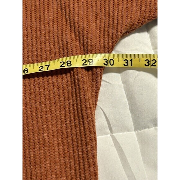 SONOMA Goods for Life Burnt Orange Long Sleeve Waffle Knit Cardigan Size XL - Picture 6 of 7